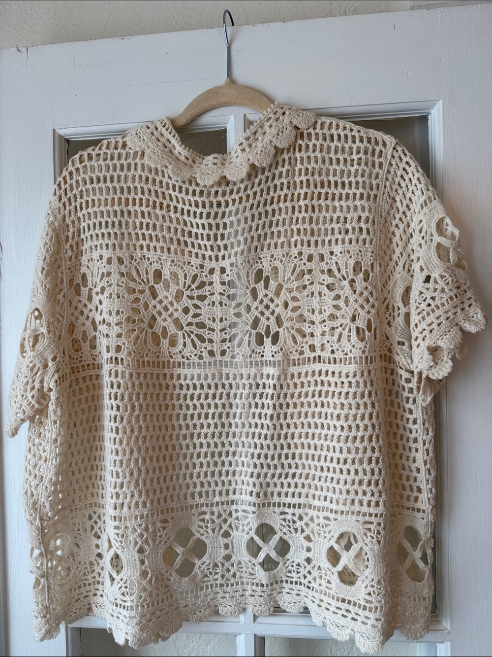 Ultra Pink Brand Crochet Button-Front top - Picture 5 of 7